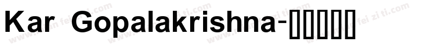 Kar Gopalakrishna字体转换